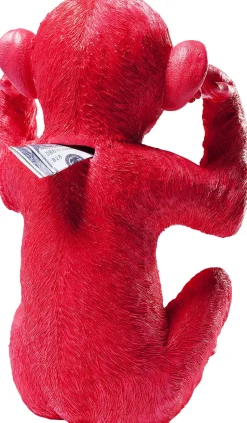 Spardose Monkey Kikazaru Rot
