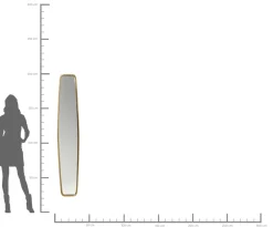 Spiegel Clip Brass 32x177cm