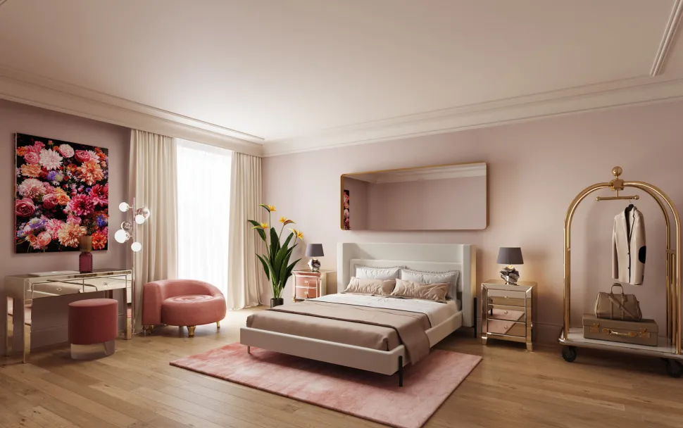 Spiegel Curve MO Brass 70x200cm