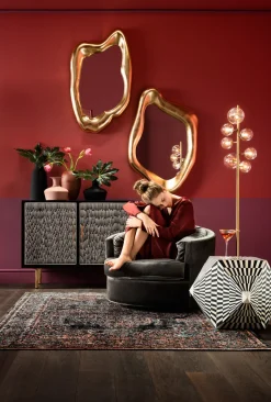 Spiegel Hologram Gold 119x76cm