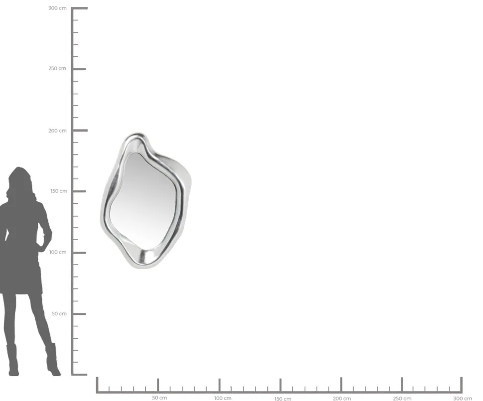 Spiegel Hologram Silber 119x76cm