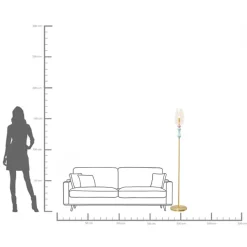 Stehleuchte Allegra Gold 165cm