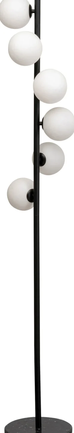 Stehleuchte Scala Balls Milky Schwarz 160cm