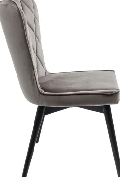 Stuhl Black Marshall Velvet Grau