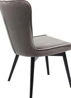 Stuhl Black Marshall Velvet Grau