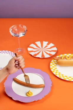 Teller Harlequin Lila Ø27cm