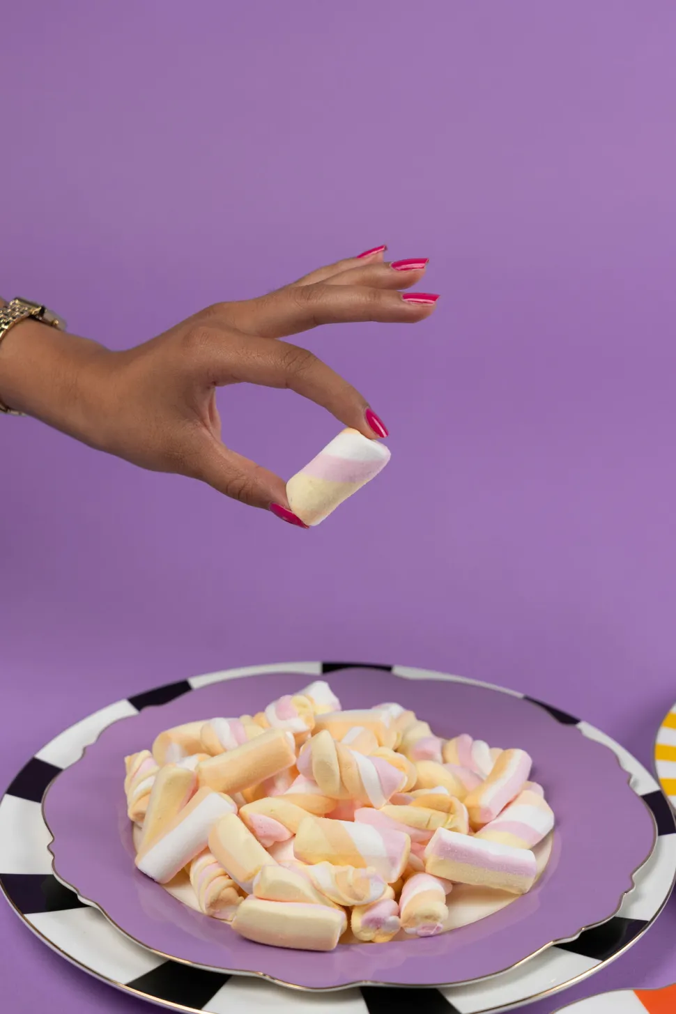 Teller Harlequin Lila Ø27cm