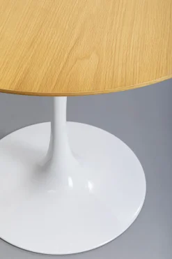 Tisch Invitation Set Eiche Weiß Ø90cm