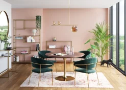 Tisch Invitation Set Walnuss Brass Ø90cm