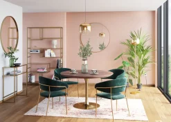 Tisch Invitation Set Walnuss Brass Ø120cm