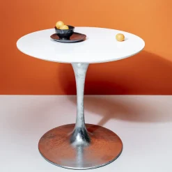 Tisch Invitation Set Weiß Zink Ø90cm