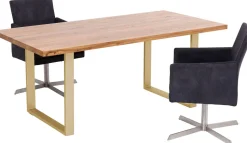 Tisch Jackie Eiche Messing 160x80