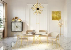 Tisch Molekular Gold Ø120cm