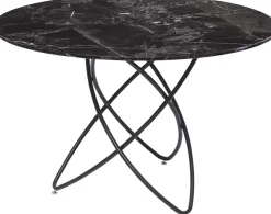 Tisch Molekular Schwarz Marble Glas Ø120cm