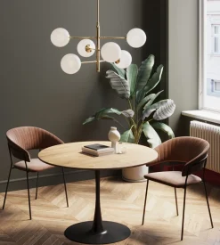 Tisch Schickeria Eiche Schwarz Ø110cm