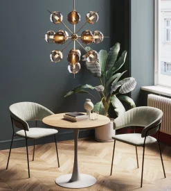 Tisch Schickeria Eiche Weiß Ø80cm