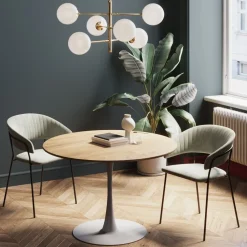 Tisch Schickeria Eichenoptik Weiß Ø110cm