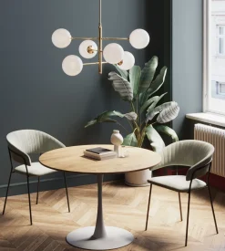 Tisch Schickeria Eichenoptik Weiß Ø110cm