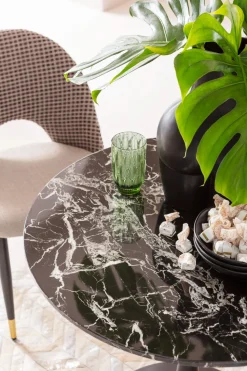 Tisch Schickeria Marmor Schwarz 80cm