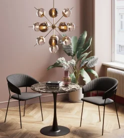 Tisch Schickeria Marmor Schwarz 80cm