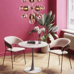 Tisch Schickeria Marmor Weiß Ø80cm