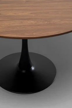 Tisch Schickeria Walnussoptik Schwarz Ø110cm