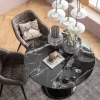 Tisch Solo Marble Schwarz Ø110