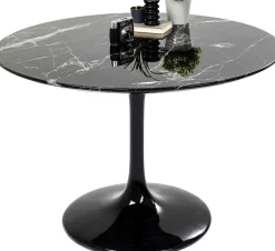 Tisch Solo Marble Schwarz Ø110