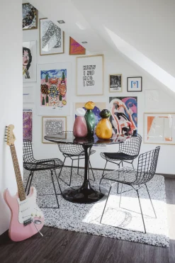 Tisch Solo Marble Schwarz Ø110