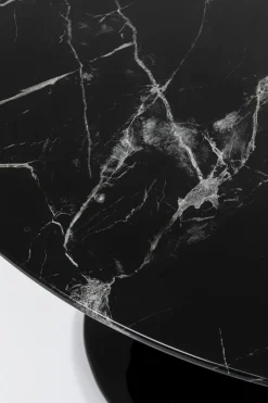 Tisch Solo Marble Schwarz Ø110