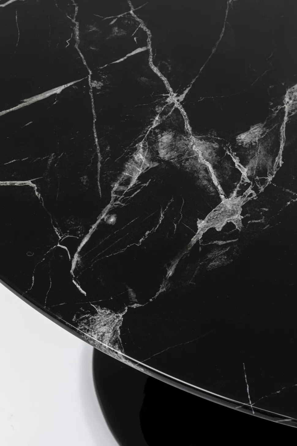 Tisch Solo Marble Schwarz Ø110