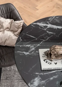 Tisch Solo Marble Schwarz Ø110