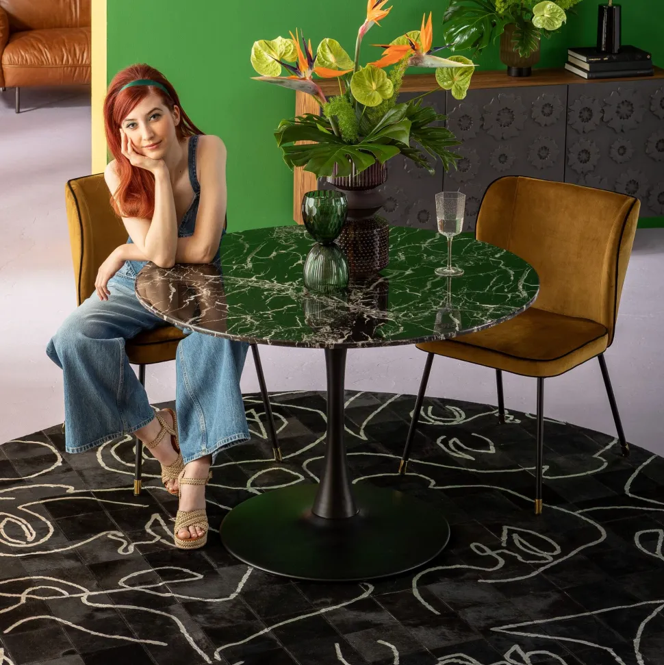 Tisch Veneto Marmor Schwarz Ø110cm