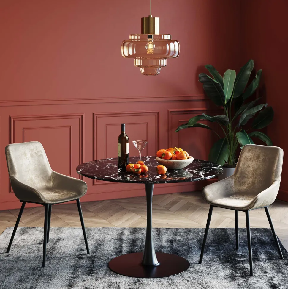 Tisch Veneto Marmor Schwarz Ø110cm