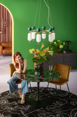 Tisch Veneto Marmor Schwarz Ø110cm