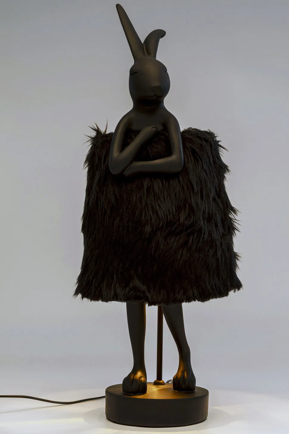 Tischleuchte Animal Rabbit Fur Schwarz/Gold 68cm