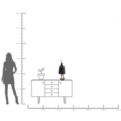 Tischleuchte Animal Rabbit Matt Schwarz 68cm