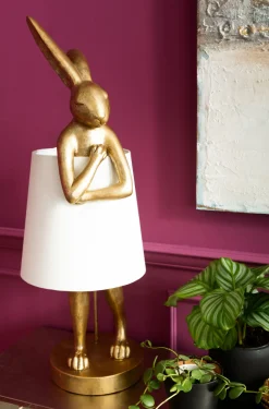 Tischleuchte Animal Rabbit Gold/Weiß 88cm