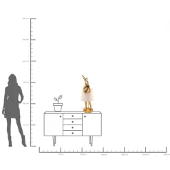 Tischleuchte Animal Rabbit Gold/Weiß 88cm