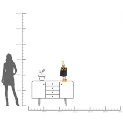 Tischleuchte Animal Rabbit Gold/Schwarz 68cm