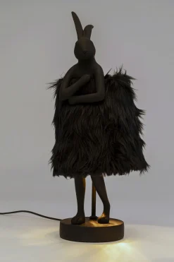 Tischleuchte Animal Rabbit Fur Schwarz/Gold 50cm