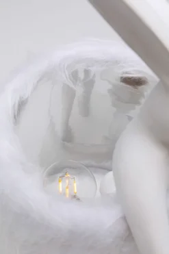 Tischleuchte Animal Rabbit Fur Weiß/Silber 50cm