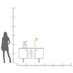 Tischleuchte Demi Beige 56cm