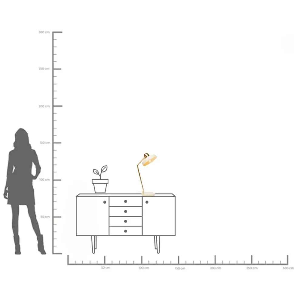 Tischleuchte Demi Beige 56cm