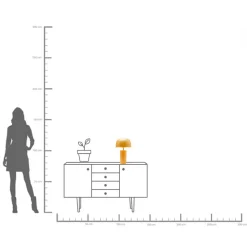 Tischleuchte Loungy Curry 38cm