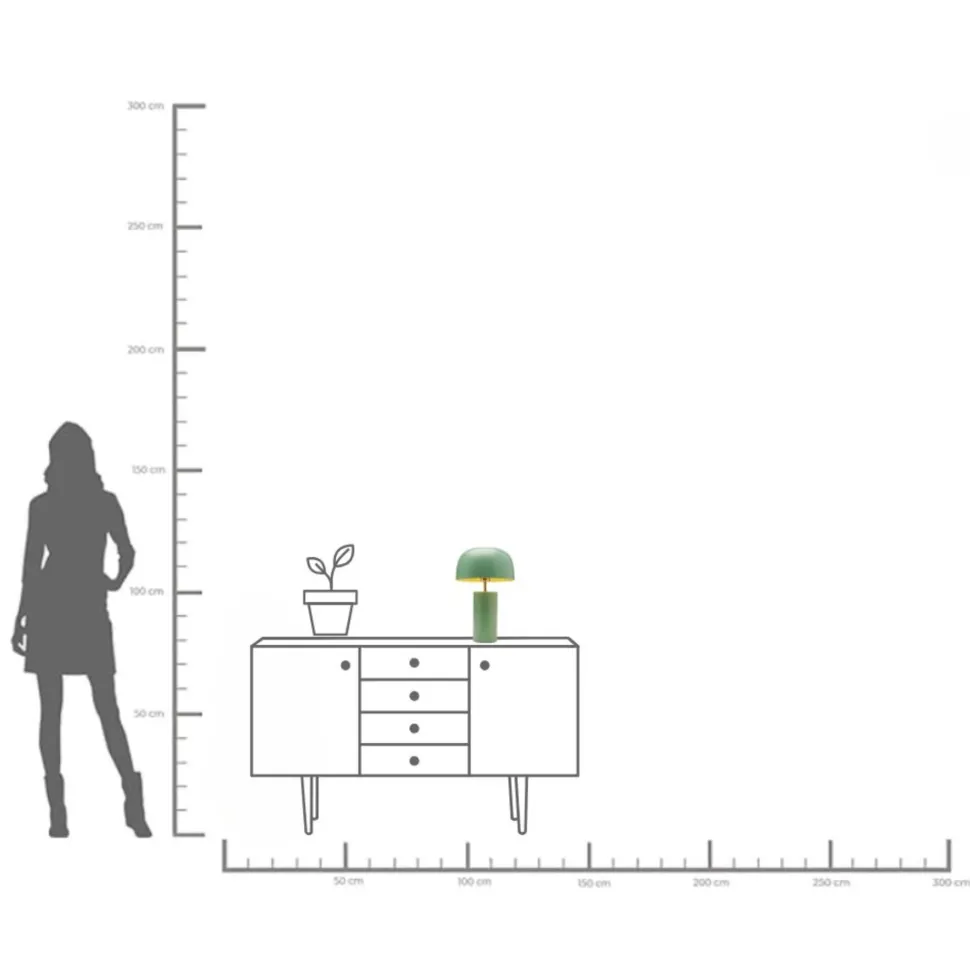 Tischleuchte Loungy Salbei 38cm