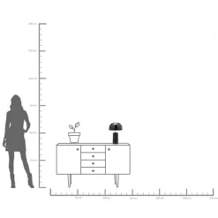 Tischleuchte Loungy Schwarz 38cm