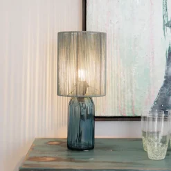 Tischleuchte Vecchio Blau 42cm