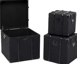 Truhe Voyage Schwarz (3/Set)