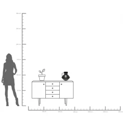 Vase Black Mesh Handle 29cm